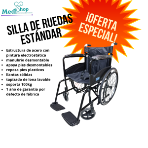 Silla de ruedas Medic Life estandar negra