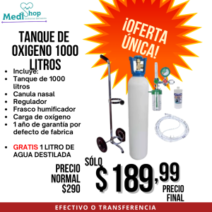 KIT TANQUE DE OXIGENO 1000 LITROS