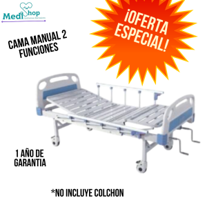CAMA HOSPITALARIA MANUAL 2 MANIVELAS (SOLA)