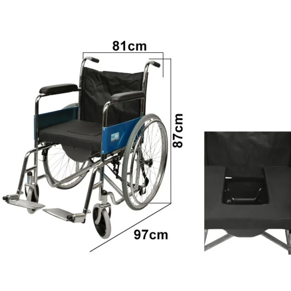 SILLA DE RUEDAS CON INODORO MEDIC LIFE BME4624 - Image 4