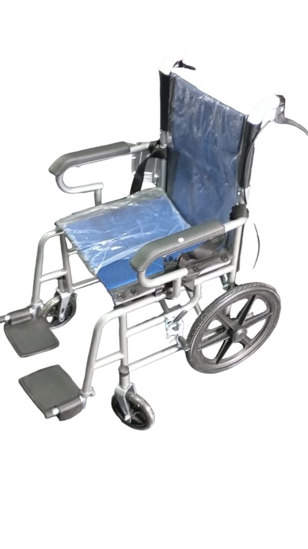 SILLA DE RUEDAS DE TRANSPORTE ACERO - Image 2