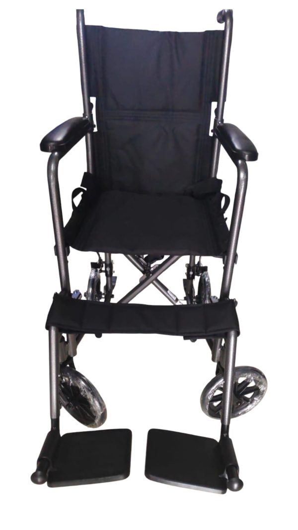 SILLA DE RUEDAS DE TRANSPORTE ACERO 14 PULGADAS