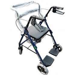 CAMINADOR ROLLATOR ALUMINIO FRENOS Y APOYA PIES