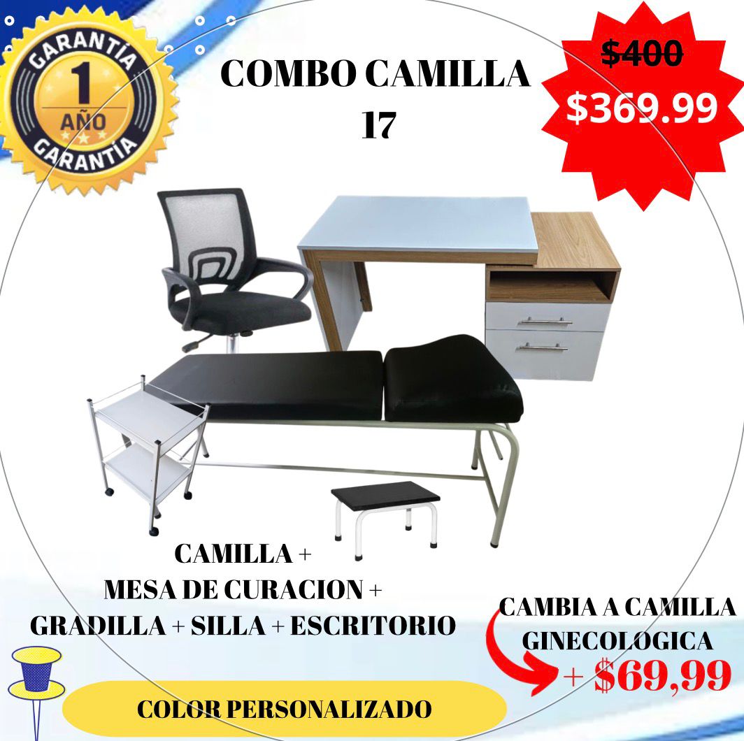 Combo Camilla Multifuncional + Estación de Trabajo Completa – Comodidad y Organización Total