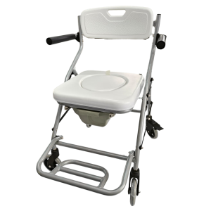 Silla inodoro portátil con ruedas para ducha SM