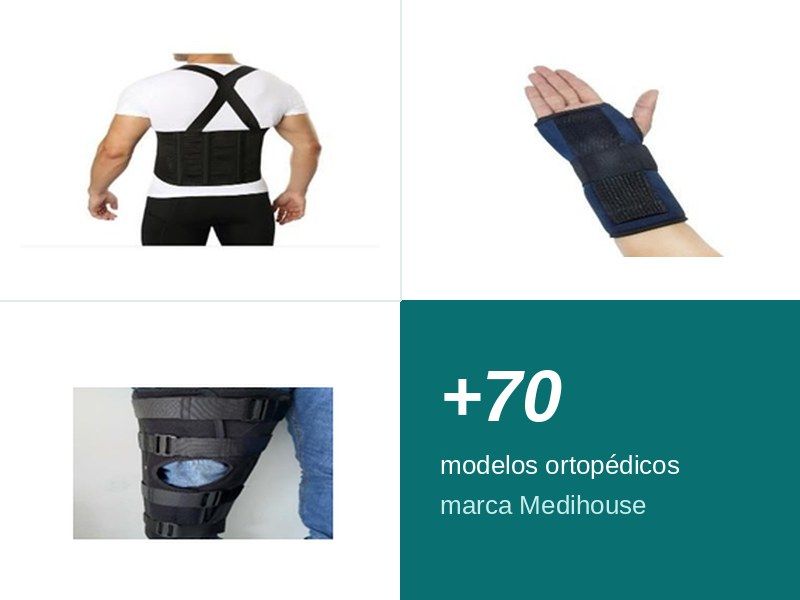 Ortopédicos Medihouse: faja lumbar, inmovilizador de muñeca e inmovilizador de rodilla